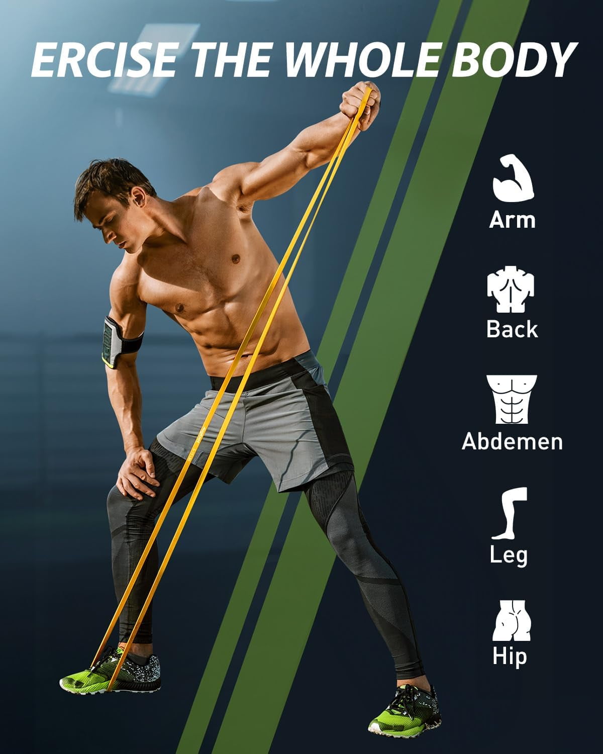 TCVOR Resistance Bands Set (5pcs), Exercise Bands with 5 Resistance Levels-up to 330 lbs, Pull Up Bands for Men & Women, Exercise Workout Bands for Working Out, Body Stretching, Muscle Training