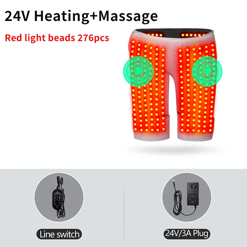 Red Light Heated Shorts - Women-Specific Abdominal Massage Wrap - 3-Level Modes &Timer -Muscle Relax Menstrual Discomfort Relief