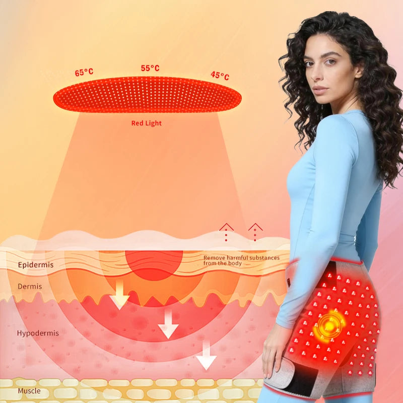 Red Light Heated Shorts - Women-Specific Abdominal Massage Wrap - 3-Level Modes &Timer -Muscle Relax Menstrual Discomfort Relief