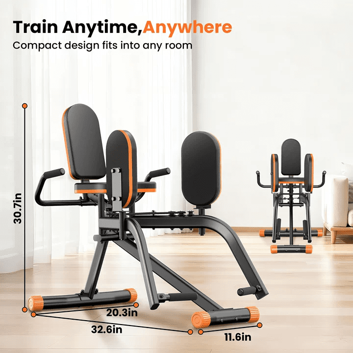 HXD-ERGO Home Gym Hip Abductor Machine - Quiet Glute & Leg Workout Equipment with 6-Level Resistance for Men/Women Hips Shaping ,Max Load 440 lbs